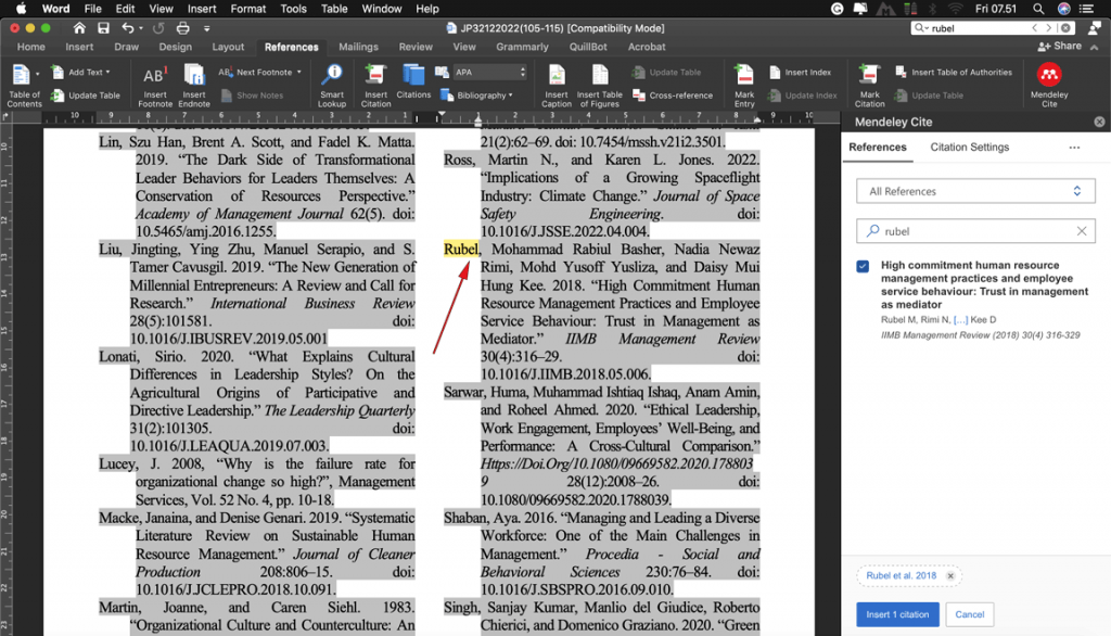 Cara menggunakan Mendeley untuk menulis daftar pustaka di Microsoft Word