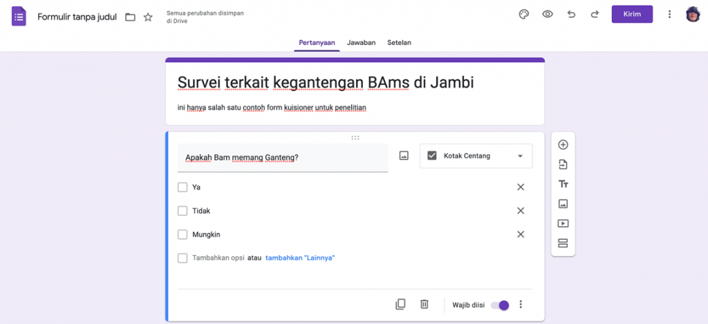 Cara Membuat Google Form Beserta Manfaatnya - BAMS