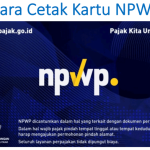 Cara Cetak Kartu NPWP