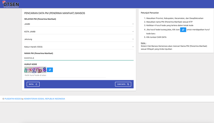 Cek Bansos Kemensos 2026
