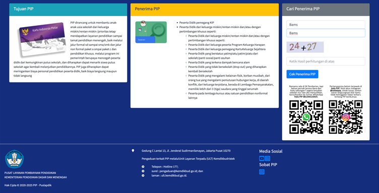 Cek Penerima PIP 2026