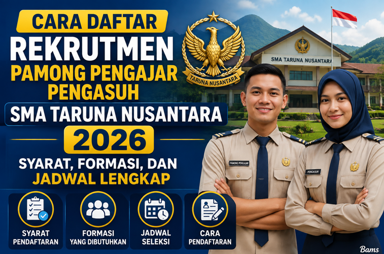 Rekrutmen Pamong Pengajar Pengasuh SMA Taruna Nusantara 2026