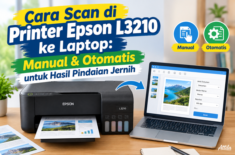 Cara Scan di Printer Epson L3210 ke Laptop